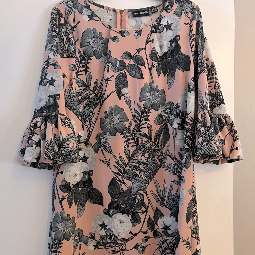 Pink formal floral dress